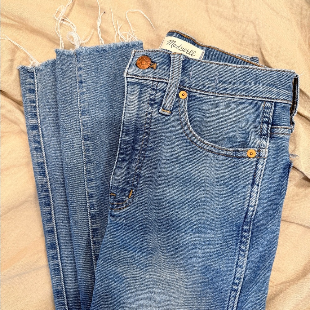 Madewell Women's Skinny Worn Blue Jeans